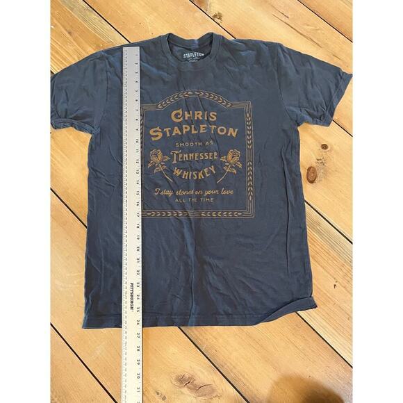 Chris Stapleton Shirt Adult Medium Gray Smooth As Tennessee Whiskey Soft Casual - Picture 5 of 5